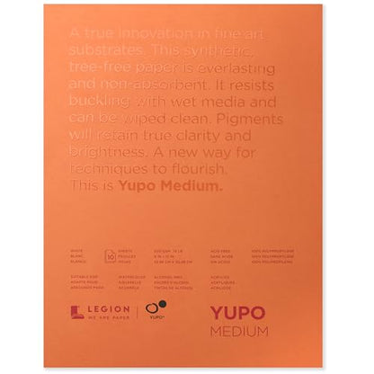Yupo Paper L21-YUP197W912 White Sheets, 9" x 12", 10 count - size: 9" x 12"