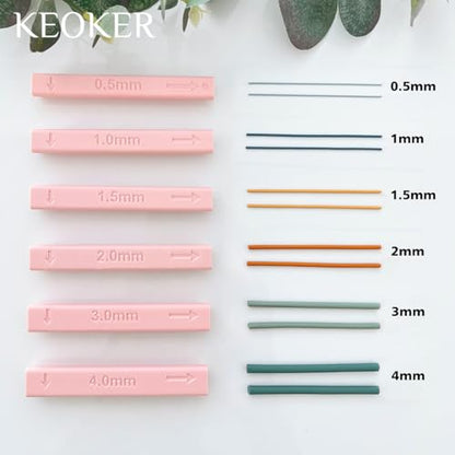 Keoker Clay Tube Hoop Roller Guide, Clay Rolling Strip Shape Maker, Polymer Clay Snake Maker, Polymer Clay Earring Tools - color: Pink