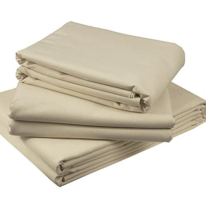 Creative Mark Unprimed Cotton Duck Deluxe Canvas - #10 15oz Folded Canvas - 96" x 6 Yards - Bulk Un-Stretched Duck Canvas Fabric for Artists - color: 15oz, size: 96" x 6 Yards