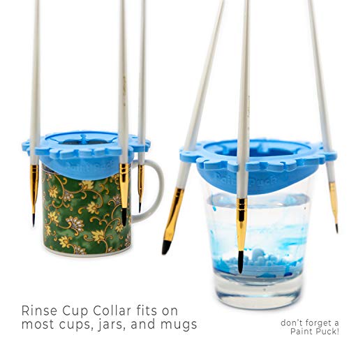 Ultimate Rinse Cup Paint Brush Cleaner, Mug (4 in), Blue | Non-Spill Paint Water Cup & Brush Cleaner, Brush Holder, Squeegee Lips & Drip Tray, Acrylic, Watercolor, Art Supplies - color: Blue, size: Mug