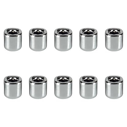 Mega Candles 10 pcs Silver 1/2 Inch Diameter Ceramic Chime Ritual Spell Candle Holders, Great for Casting Chimes, Meditation, Rituals, Spells, Vigil, Witchcraft, Wiccan Supplies - color: Silver, size: 10 Pieces