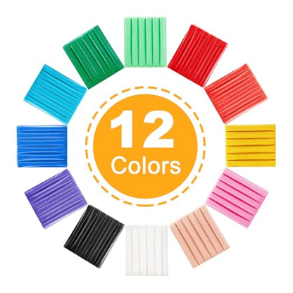 CiaraQ Polymer Clay Kit, Mini Modeling Clay Set | for Kids/Beginners/ Artist, 12 colors - color: 12 Colors