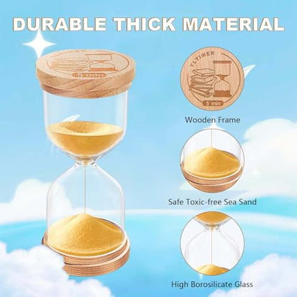 30 Minute Sand Timer Hourglass:Small Wooden Sand Clock,Gold Sand Watch,Hour Glass Sandglass for Classroom,Home,Games (Gold) - color: Gold, size: 30 minute