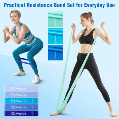 Pilates Kit Equipment, Pilates Ring and Ball for Women Home Workout | Pilates Set with 14'' Magic Circle, Wrist Weights, Resistance Bands, Yoga Strap, Socks, Bag, Essentials Accessories Kit - color: Blue