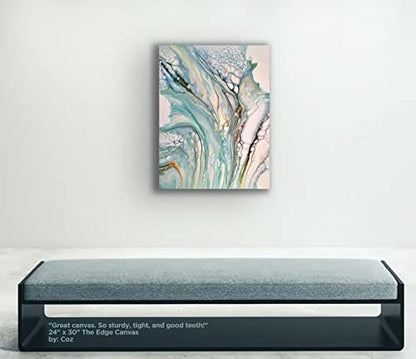 Creative Mark The Edge Deluxe Cotton 1-1/2" Deep Stretched Canvas for Painting, 15x60 Pack of 3, 14oz. Primed Weight, Universal Archival Priming, Medium Tooth, Hand-Stretched Canvas for Painters