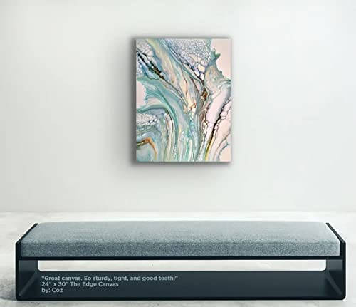 Creative Mark The Edge Deluxe Cotton 1-1/2" Deep Stretched Canvas for Painting, 6x12 Pack of 3, 14oz. Primed Weight, Universal Archival Priming, Medium Tooth, Hand-Stretched Canvas for Painters - size: 6x12"