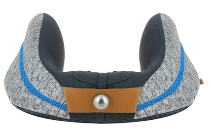 Be Relax Sleep Therapy Pillow (Granite Blue). Premium Shape Ergo-Smart. Shiatsu Point. Exclusive Heat Patch to Ease Your Neck Tension. Designed in Paris. - color: Granite Blue