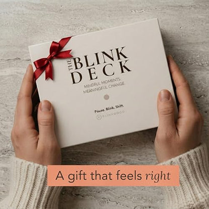 Mindfulness & Mindset Cards for Daily Self Care | Guided Intention, Action & Reflection | 4 Pages Per Card | Built for Everyday Life | The Blink Deck