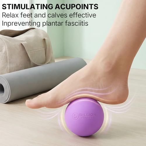 Massage Lacrosse Balls for Myofascial Release, Peanut Massage Ball, Mobility Ball for Physical Therapy - Deep Tissue Massage Tool for Trigger Point Therapy, Muscle Relaxer,Yoga Therapy (Blue&Purple)