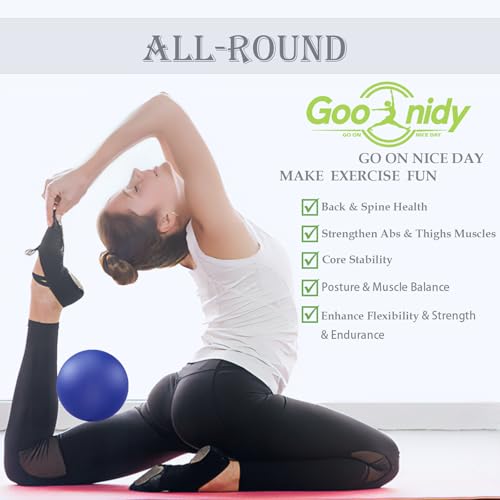 Soft Pilates Yoga Ball, Small Exercise Ball, Mini Rubber Workout Equipment - color: Blue