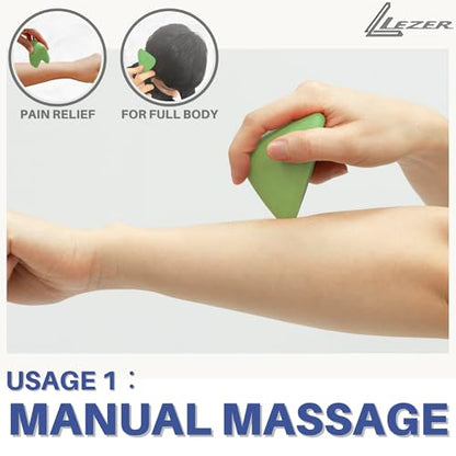 LEZER Large Trigger Massage Point, Manual Massage Ball, Hip Hook, Muscle Knot Release Tool, Deep Tissue Relief, Hip Flexor Iliacus Back Psoas Hand Foot Myofascial Physical Therapy, 3.5 inｘ3 in, Green - style: 06 - Large Trigger Green