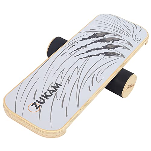 Balance Board Trainer, Wooden Balancing Board with Workout Guide to Exercise and Build Core Stability, Wobble Board for Skateboard, Hockey, Snowboard & Surf Training - color: Claw