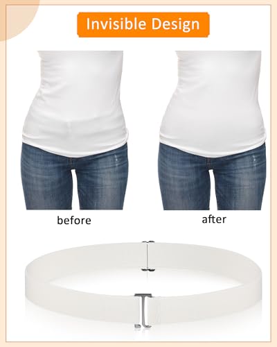 SATINIOR Invisible Stretch Belt Flat - color: Black,brown,khaki,white