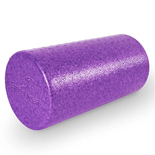 ProsourceFit High Density Foam Rollers 12 - inches long, Firm Full Body Athletic Massager for Back Stretching, Yoga, Pilates, Post Workout Trigger Point Release, Purple - color: Purple, size: 12"H x 6"D