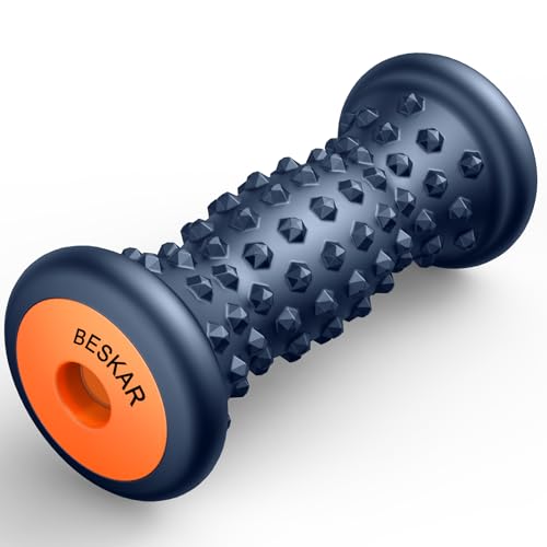 BESKAR Foot Massage Roller for Plantar Fasciitis Relief - color: Navy Blue