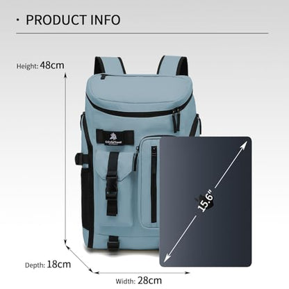 Kalesi Gym Duffle Bag Backpack 4-Way Waterproof with Shoes Compartment for travel Sport Hiking laptop - color: Grayish Blue