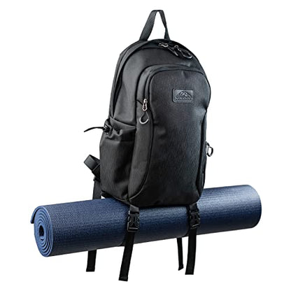 Mount Adams Yoga Mat Mid-Size Backpack for Gym Accessories, Black Ripple