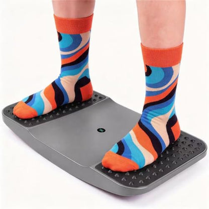 Standing Desk Balance Board - High-Rebound Comfort Core Wiggle Board for Active Standing - Lateral Tilt Exercise Board for Office Work with Washable TPE Massage Pads - 220 lbs, Gray