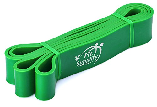 Fit Simplify Pull Up Assist Resistance Bands for Fitness, Physical Therapy, Stretching, Mobility and Exercise - color: Green