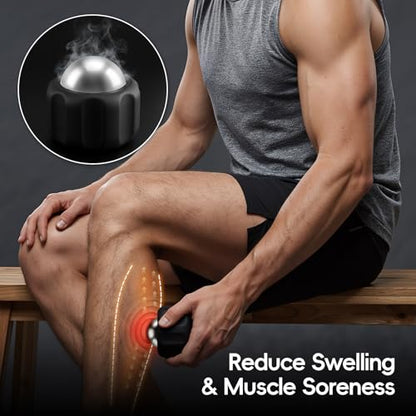 Cold Massage Roller Ball Ice Roller for Muscle Recovery-Black | medical-grade stainless steel,Cooling Cold Therapy Roller,Deep Tissue, Pain Relief,Supports Cold, Heat, or Essential Oil Use - color: Black