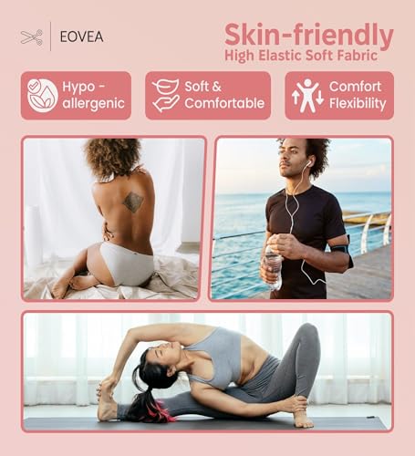 EOVEA - Cotton Spandex Fabric by The Yard - 4 Way Stretch Jersey Knit - Spandex & Cotton T-Shirt Fabric - Lightweight, Breathable - 60" Wide Roll| 10 oz(Dusty Pink, 1 Yard) - color: Dusty Pink, size: 1 Yard
