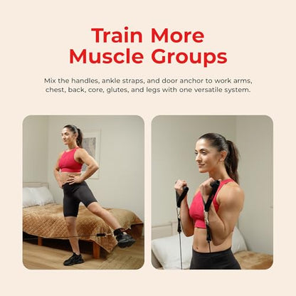 Sunny Health & Fitness Resistance Band Set/Ankle Strap for Home Gym - style: NO. 089-COMBO