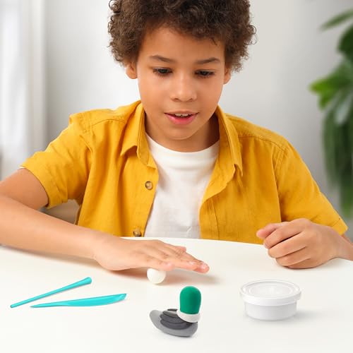 HEY CLAY Modelling Air-Dry Clay with Fun Interactive App - Non-Toxic, Non-Stick Modeling Clay Crafts Set for Kids Ages 3 to 8-3 cans (Farm Birds: Duck) - color: Duck
