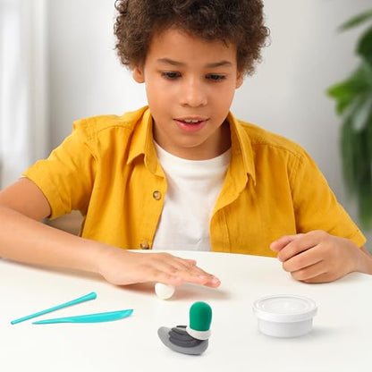 HEY CLAY Modelling Air-Dry Clay with Fun Interactive App - Non-Toxic, Non-Stick Modeling Clay Crafts Set for Kids Ages 3 to 8-3 cans (Farm Birds: Chick) - color: Chick