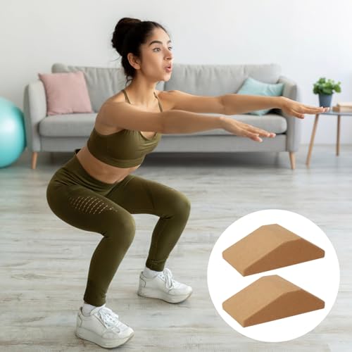 Yoga Props: 2 Cork Wedge Blocks for Alignment & Stability