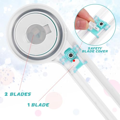 Portable Paper Circle Cutter, Adjustable Craft Cutting Tools Cardboard Circle Cutter Replaceable Blades Compass Cutting for Paper Crafts Scrapbooking, Diameter 4'' to 12.5''