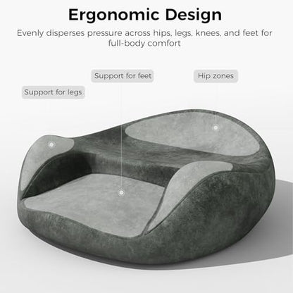 Meditation Cushion - Cross Leg Floor Pillow for Meditator at Home. | Comfortable Memory Foam Zafu Relieves Numbness Tailbon From Long Sitting.