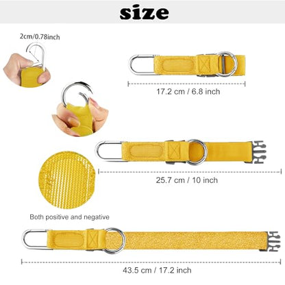 ZINZ Elastic Jacket Gripper Travel Strap with D-Ring Hooks and Buckle, Suitcase Straps Belts Travel Accessories, Makes Your Hands Free - color: Yellow