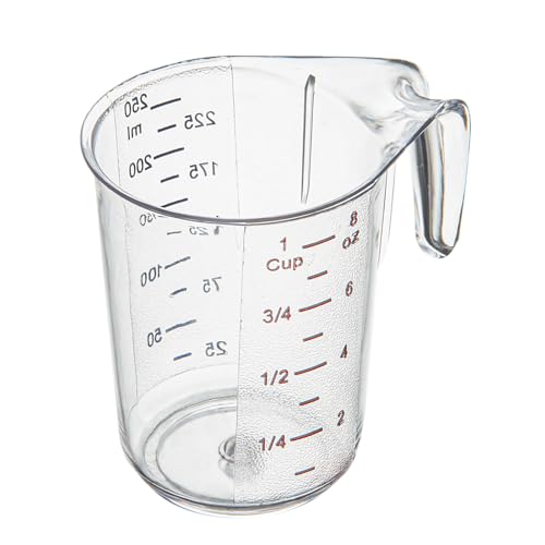 Restaurantware Clear Plastic Cup Measuring Cup, 3.8 x 3 x 3.8 In - size: 3.75" × 3.00" × 3.75"