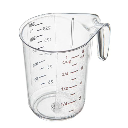 Restaurantware Clear Plastic Cup Measuring Cup, 3.8 x 3 x 3.8 In - size: 3.75" × 3.00" × 3.75"