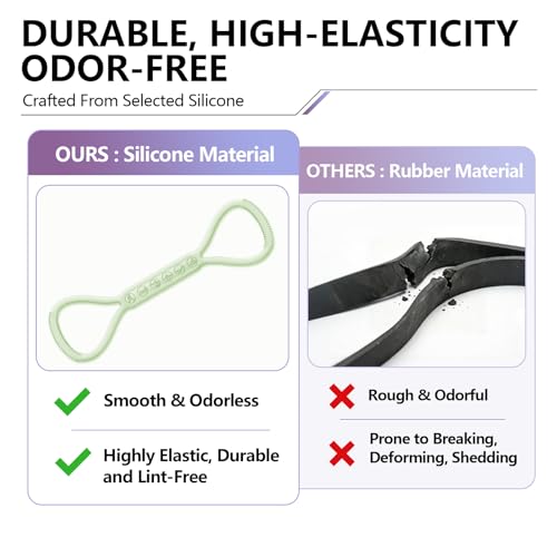 SHANPIN Figure 8 Resistance Band, Silicone Exercise Band with Non-Slip Grip, Full Body Toning for Yoga Pilates Physical Therapy Home Gym, for Women Men - color: Green 35 LBS