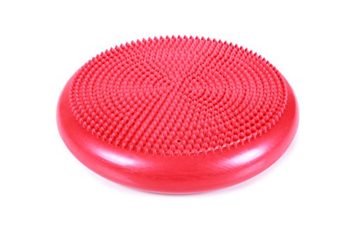 Cando-30-1870 CanDo Inflatable Balance Disc for Balance Training, Proprioception, Strengthening Lower Extremities, Posture, Back Pain, Stress Relief, Restlessness and Anxiety. Red, 14” Diameter - color: Red, size: 13.8" diameter