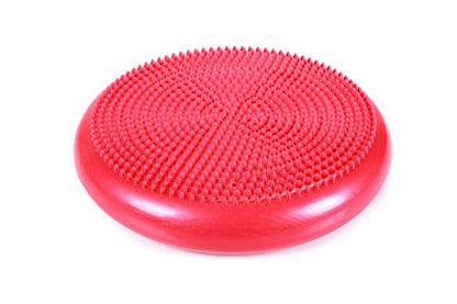 Cando-30-1870 CanDo Inflatable Balance Disc for Balance Training, Proprioception, Strengthening Lower Extremities, Posture, Back Pain, Stress Relief, Restlessness and Anxiety. Red, 14” Diameter - color: Red, size: 13.8" diameter