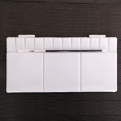 Transon Paint Palette Box 33 Wells for Mixing Gouache, Acrylic and Oil Paint with 1 Paint Brush - size: 33 Wells