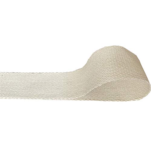 QIANF 1 Inch Natural Heavy Cotton Webbing 10 Yards for Bags Backpack Straps Belts Tote Bag Handles Pet Collars Fabric Purse Making Crafts - color: Natural, size: 1"-10 Yard