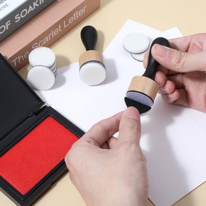 Oruola 46pcs Ink Blending Tool, 2 Ink Blending Brushes & 44 Replacement Refill Sponge Domed Foam Pads Art Supplies for Scrapbooking Painting Drawing Art Supplies Distressing Blending