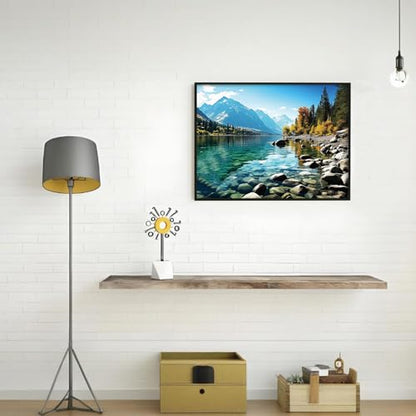 Shouruihua Diamond Painting Kits for Adults, Glacier Park Diamond Art Kit | Landscape, Gem Art, Diamond Dotz Kits, Scenery, Diamond Dots, Full Round Drill Diamond Painting Kits for Adults, 15.7x11.8 in - color: Glacier Park