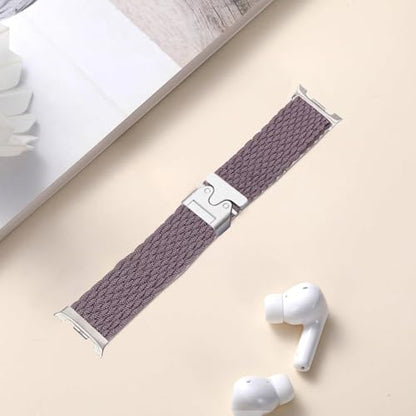 Nylon Braided band Compatible with Samsung Galaxy Watch 8 40mm 44mm, Elastic Band for Galaxy Watch 8 Classic 46mm - color: Smoky Purple