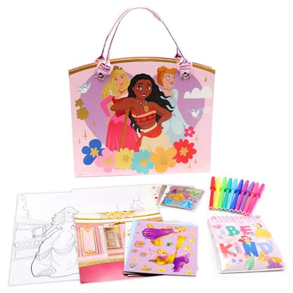 Disney Princess Activity Tote – Ultimate Princess Adventure Bag with Coloring Books, Stickers, Crayons & Games – Travel-Friendly Art Set for Girls Ages 3+ – Great Gift for Creative Play | Travel-friendly creative bag with crayons and games. Officially lic