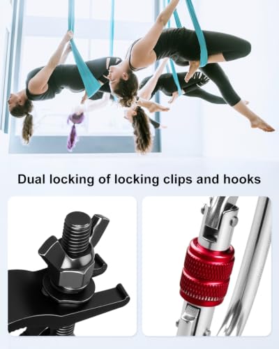 35-45mm Pole Dancing Hanging Clamp, 220lbs Capacity Heavy Duty Grip