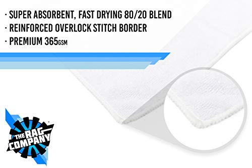 The Rag Company - Sport & Workout Towel - Gym, Exercise, Fitness, Yoga, Sport, Ultra Soft, Super Absorbent, Fast Drying Premium Microfiber, 320gsm, 16in x 27in, White (3-Pack) - color: White