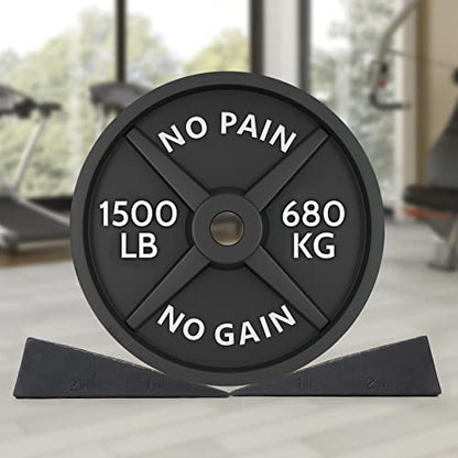 Squat Wedge for Easier Squats: 2-Pack Non-Slip Blocks with Guides