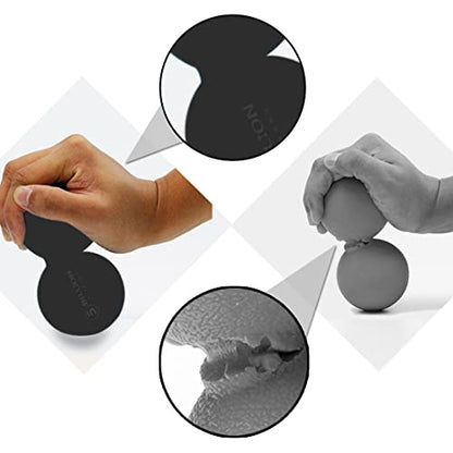 5BILLION Peanut Massage Ball - Double Lacrosse Massage Ball & Mobility Ball for Physical Therapy - Deep Tissue Massage Tool for Myofascial Release, Muscle Relaxer, Acupoint Massage (Black) - color: Black