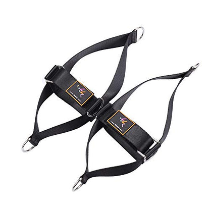 2-Pack Foot Strap for Cable Machine Fitness Attachment Shoe Workout Straps - color: Black 2 Pack