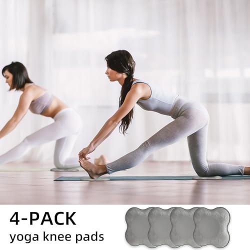 2-4 Pack Yoga Knee Pads, TPE Cushion for Pilates Exercise - color: 4pcs grey