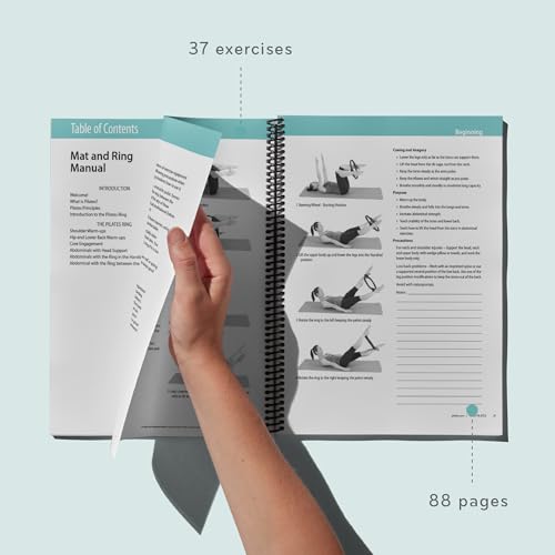 Pilates Mat and Ring Guide, Balanced Body Workout Equipment Manual - size: Mat and Ring